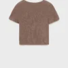 Geripptes Strick-T-Shirt Geripptes Strick-T-Shirt