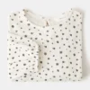 Geripptes T-Shirt mit Blumenmuster Geripptes T-Shirt mit Blumenmuster