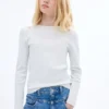 Geripptes T-Shirt mit Cut-outs Geripptes T-Shirt mit Cut-outs