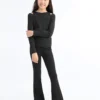 Geripptes T-Shirt mit Cut-outs Geripptes T-Shirt mit Cut-outs