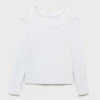 Geripptes T-Shirt mit Cut-outs Geripptes T-Shirt mit Cut-outs