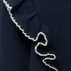 Geripptes T-Shirt mit Rüschen Geripptes T-Shirt mit Rüschen