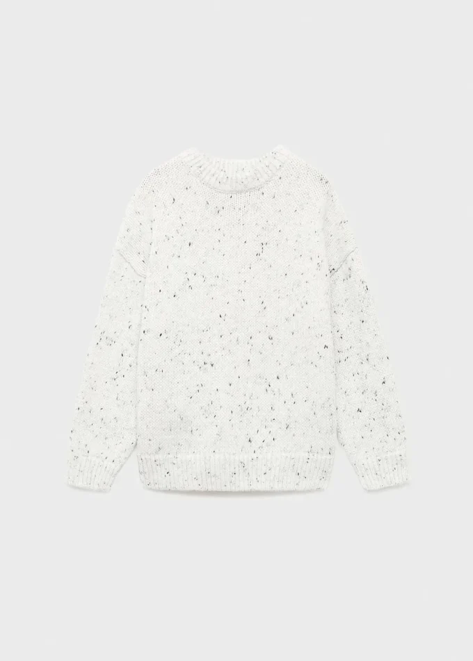 Gespeckter Wollpullover Gespeckter Wollpullover