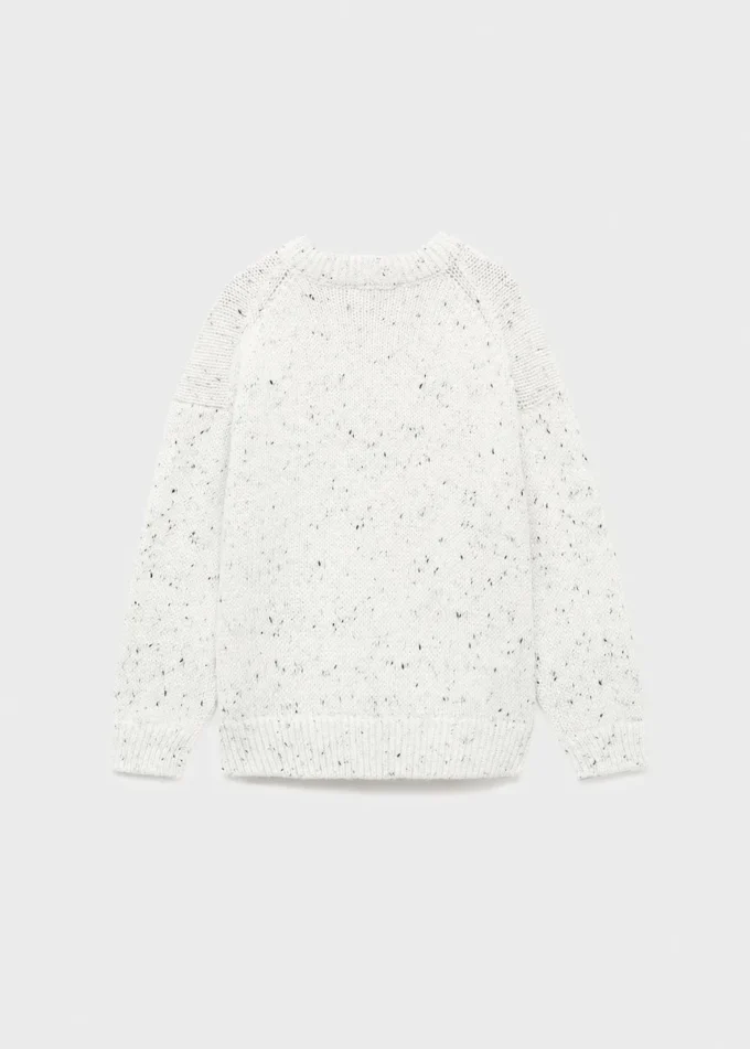 Gespeckter Wollpullover Gespeckter Wollpullover