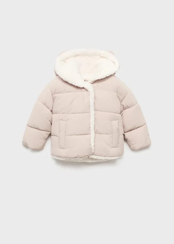 Gesteppte Anorakjacke mit Fellimitat-Innenfutter