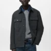 Gesteppte Jacke mit Cordkragen