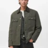 Gesteppte Jacke mit Cordkragen