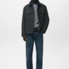 Gesteppte Jacke mit Cordkragen