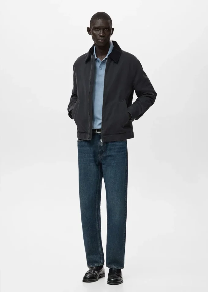 Gesteppte Jacke mit Cordkragen Gesteppte Jacke mit Cordkragen