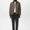 Gesteppte Jacke mit Cordkragen
