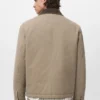 Gesteppte Jacke mit Cordkragen