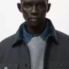 Gesteppte Jacke mit Cordkragen