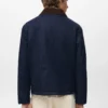 Gesteppte Jeansjacke mit Cordkragen Gesteppte Jeansjacke mit Cordkragen