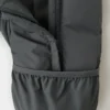 Gesteppter Hoodie mit Fellkapuze