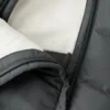 Gesteppter Hoodie mit Fellkapuze
