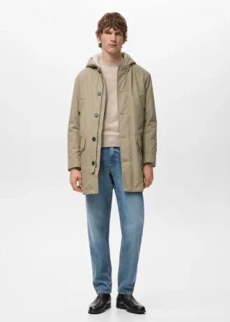 Gesteppter Parka mit wasserabweisender Kapuze