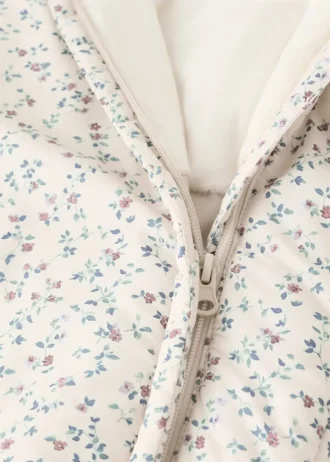 Gesteppter Pullover mit Blumenmuster