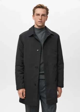 Gesteppter, wasserabweisender Trenchcoat