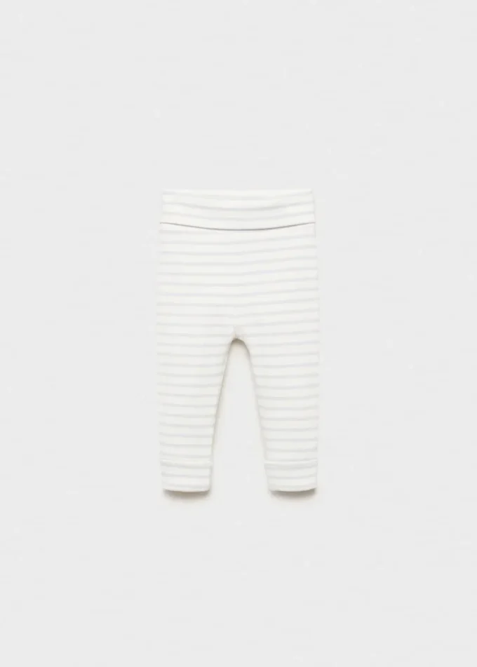 Gestreifte Baumwoll-Leggings