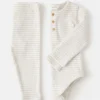Gestreifte Baumwoll-Leggings