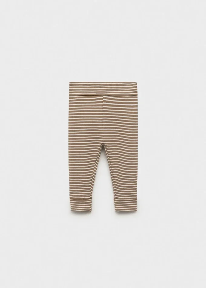 Gestreifte Baumwoll-Leggings