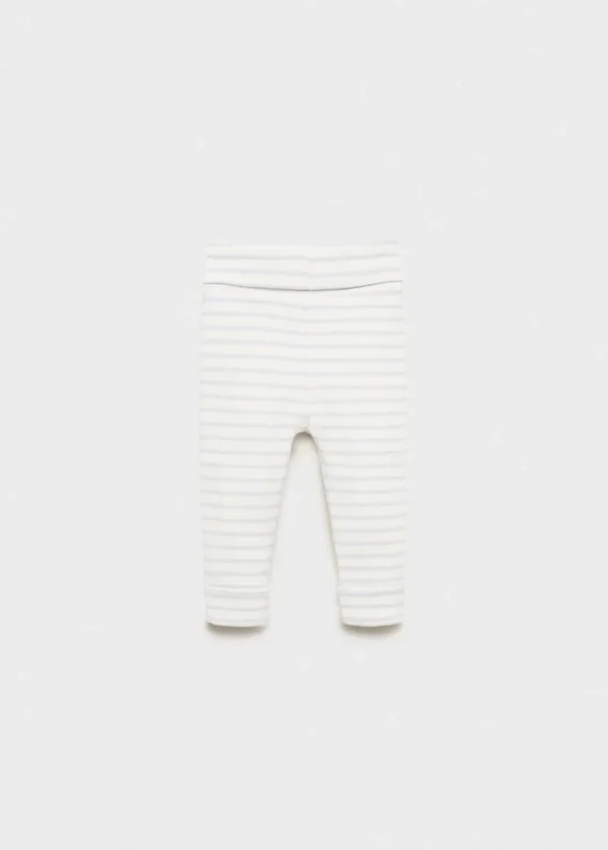 Gestreifte Baumwoll-Leggings