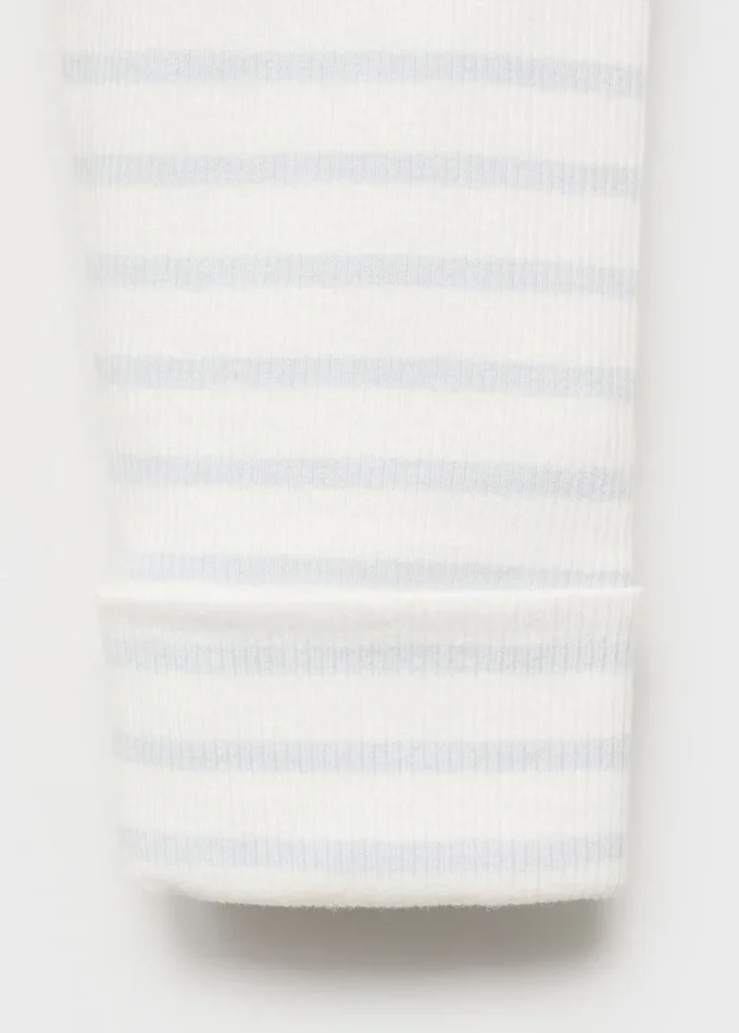 Gestreifte Baumwoll-Leggings