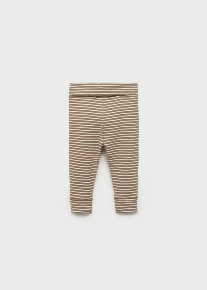 Gestreifte Baumwoll-Leggings