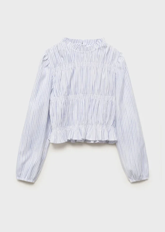 Gestreifte Baumwollbluse Gestreifte Baumwollbluse