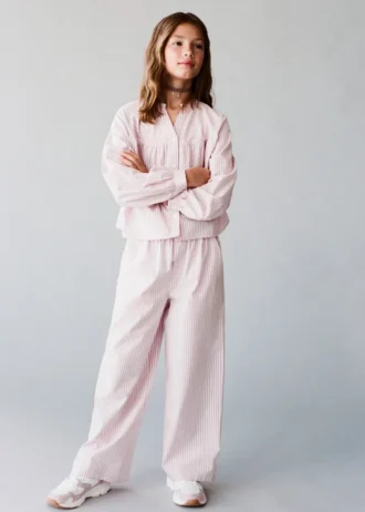 Gestreifte Baumwollhose