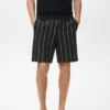 Gestreifte Bermudashorts aus Leinenmischung Gestreifte Bermudashorts aus Leinenmischung