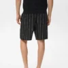Gestreifte Bermudashorts aus Leinenmischung Gestreifte Bermudashorts aus Leinenmischung