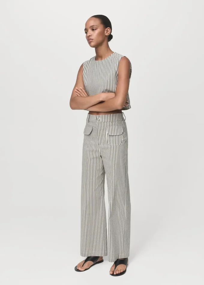 Gestreifte Hose mit Taschen Gestreifte Hose mit Taschen
