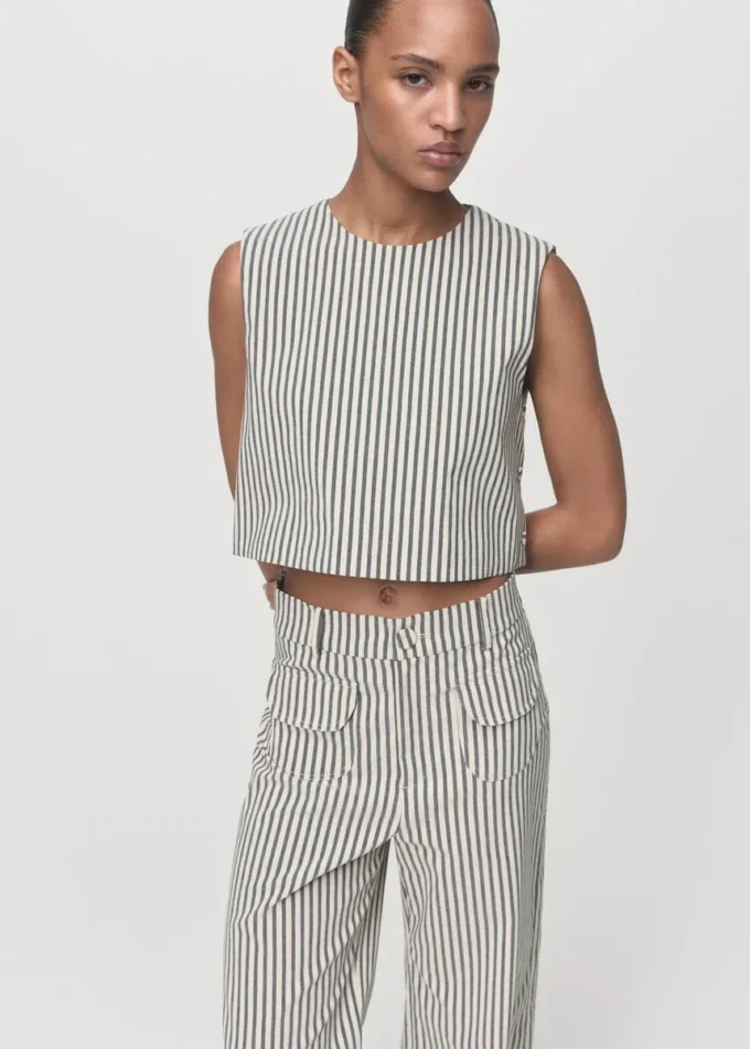 Gestreifte Hose mit Taschen Gestreifte Hose mit Taschen