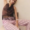 Gestreifte Ramie-Hose Gestreifte Ramie-Hose
