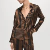 Gestreifte Satinbluse
