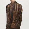 Gestreifte Satinbluse