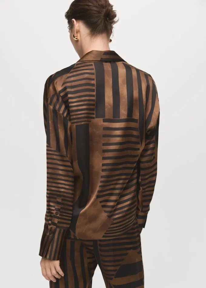 Gestreifte Satinbluse