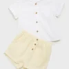 Gestreifte Shorts mit Struktur