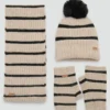 Gestreifte Strickhandschuhe Gestreifte Strickhandschuhe
