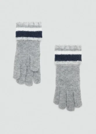 Gestreifte Strickhandschuhe