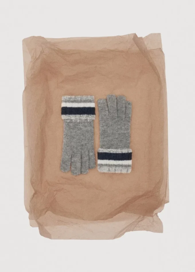 Gestreifte Strickhandschuhe Gestreifte Strickhandschuhe