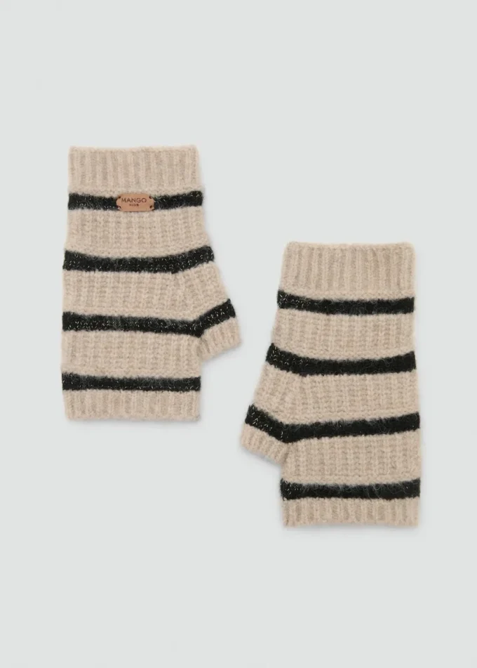 Gestreifte Strickhandschuhe Gestreifte Strickhandschuhe