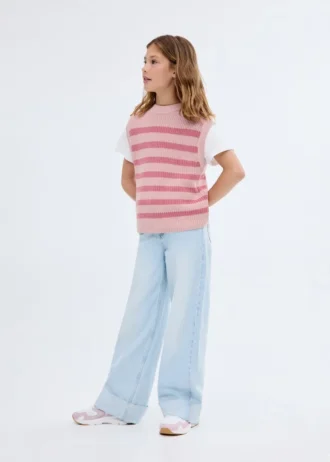 Gestreifte Strickweste