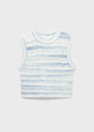 Gestreifte Strickweste