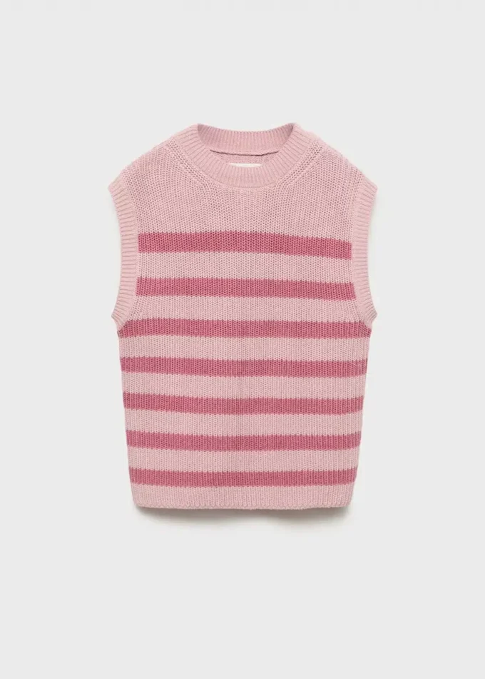 Gestreifte Strickweste Gestreifte Strickweste