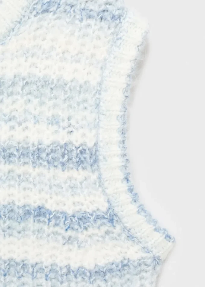 Gestreifte Strickweste Gestreifte Strickweste