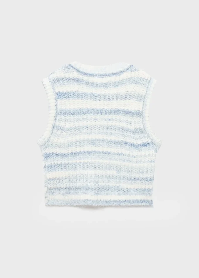 Gestreifte Strickweste Gestreifte Strickweste