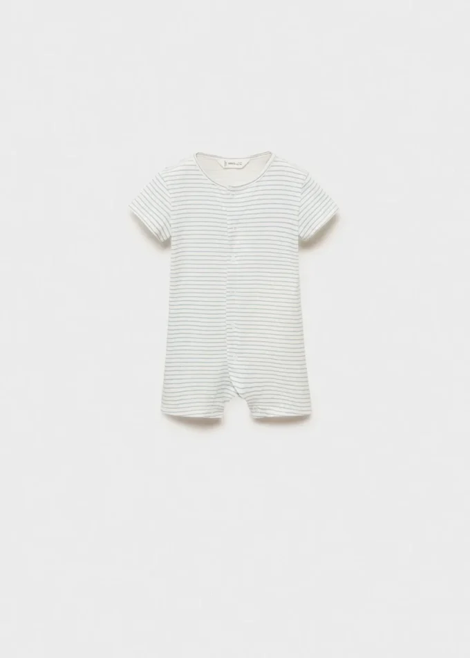 Gestreifter Body-Pyjama