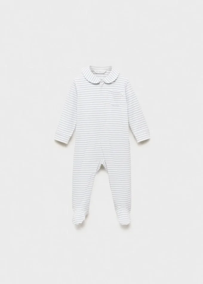 Gestreifter Body-Pyjama